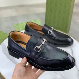 Gucci Horsebit 1955 কালো চামড়ার লোফার