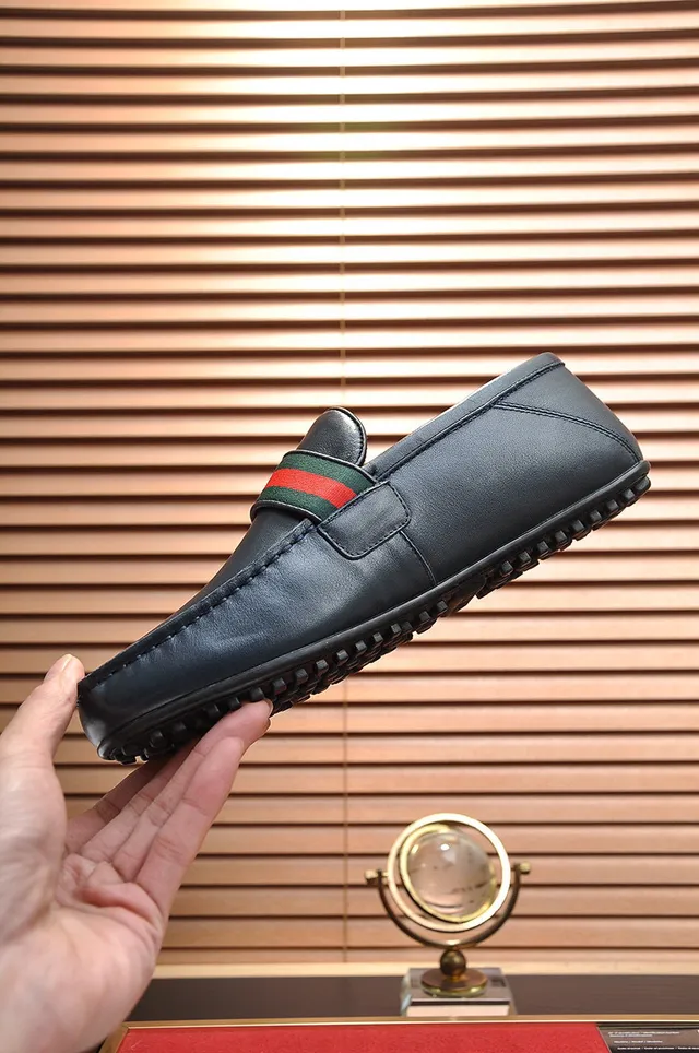 Gucci Horsebit 1955 Mocassim de Couro Preto com Tira de Tecido 6