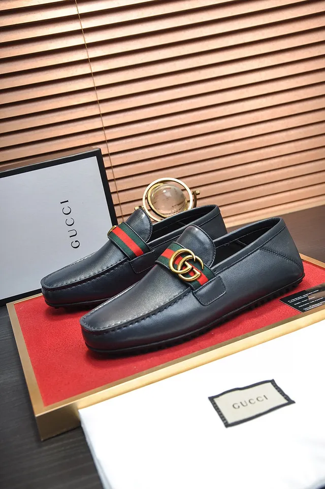 Gucci Horsebit 1955 Mocassim de Couro Preto com Tira de Tecido 7