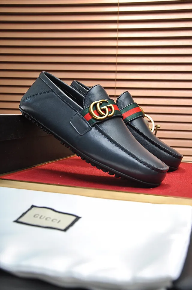 Gucci Horsebit 1955 Mocassim de Couro Preto com Tira de Tecido 9