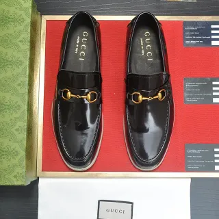Gucci Horsebit 1955 Black Patent Leather Loafers