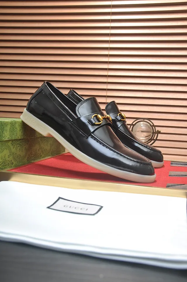 Gucci Horsebit 1955 Black Patent Leather Loafers 9