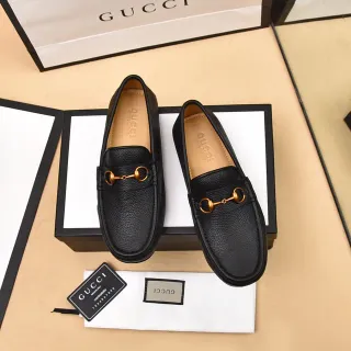 Gucci Horsebit 1955 কালো পেবল্ড লেদার Horsebit লোফার