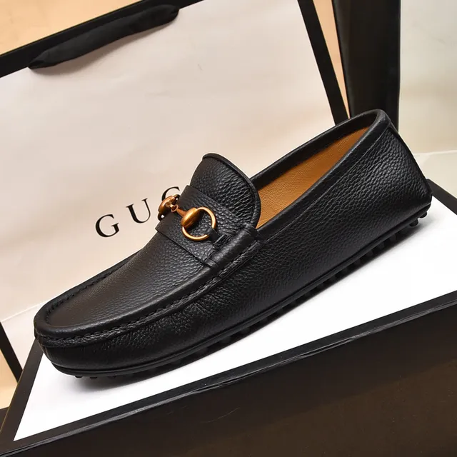 Gucci Horsebit 1955 Black Pebbled Leather Horsebit Loafers 5