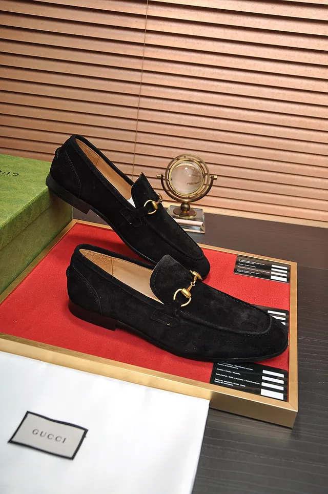 Gucci Horsebit 1955 Black Suede Loafers 6