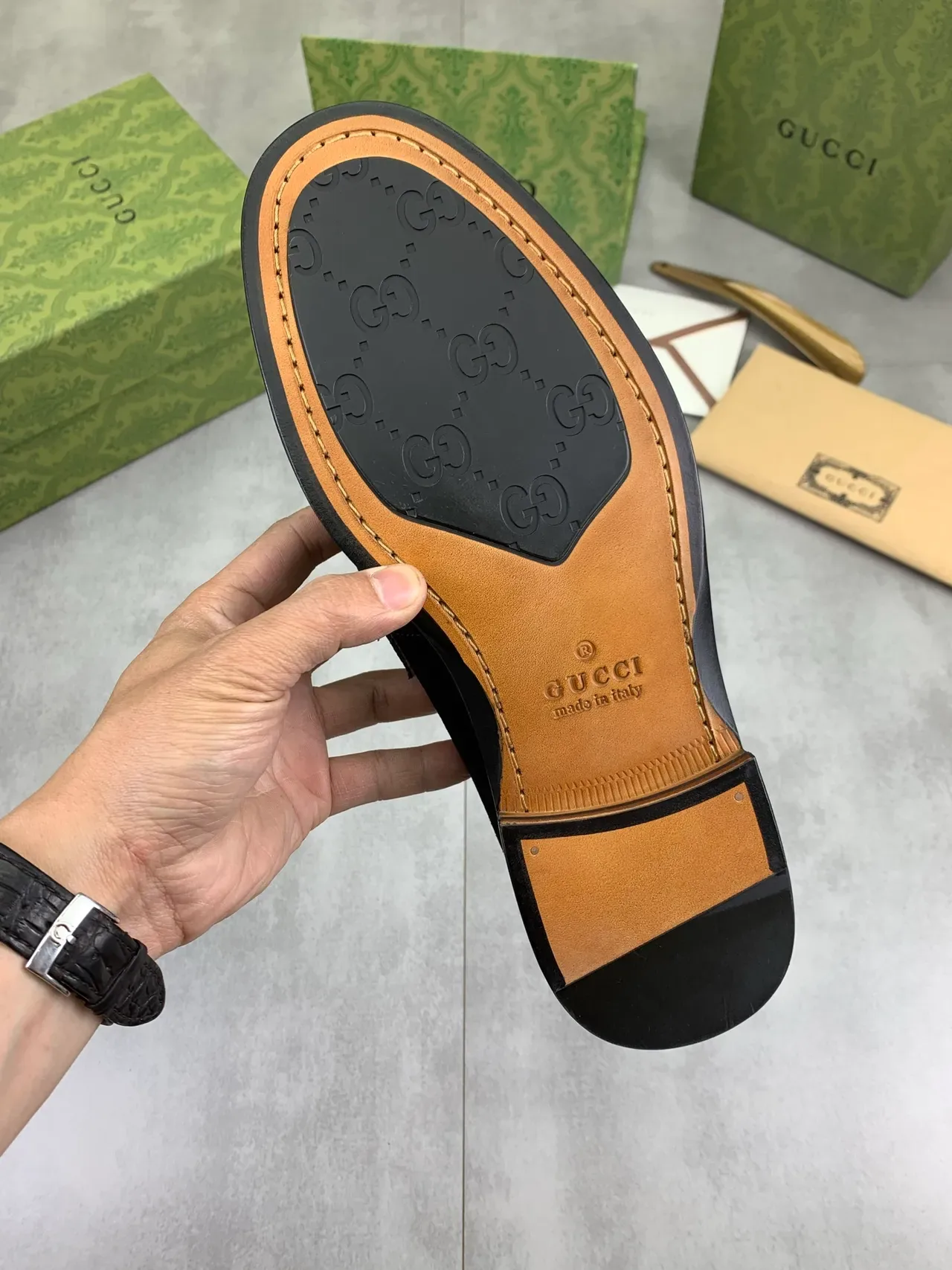Gucci Horsebit 1955 Black Suede Loafers 3