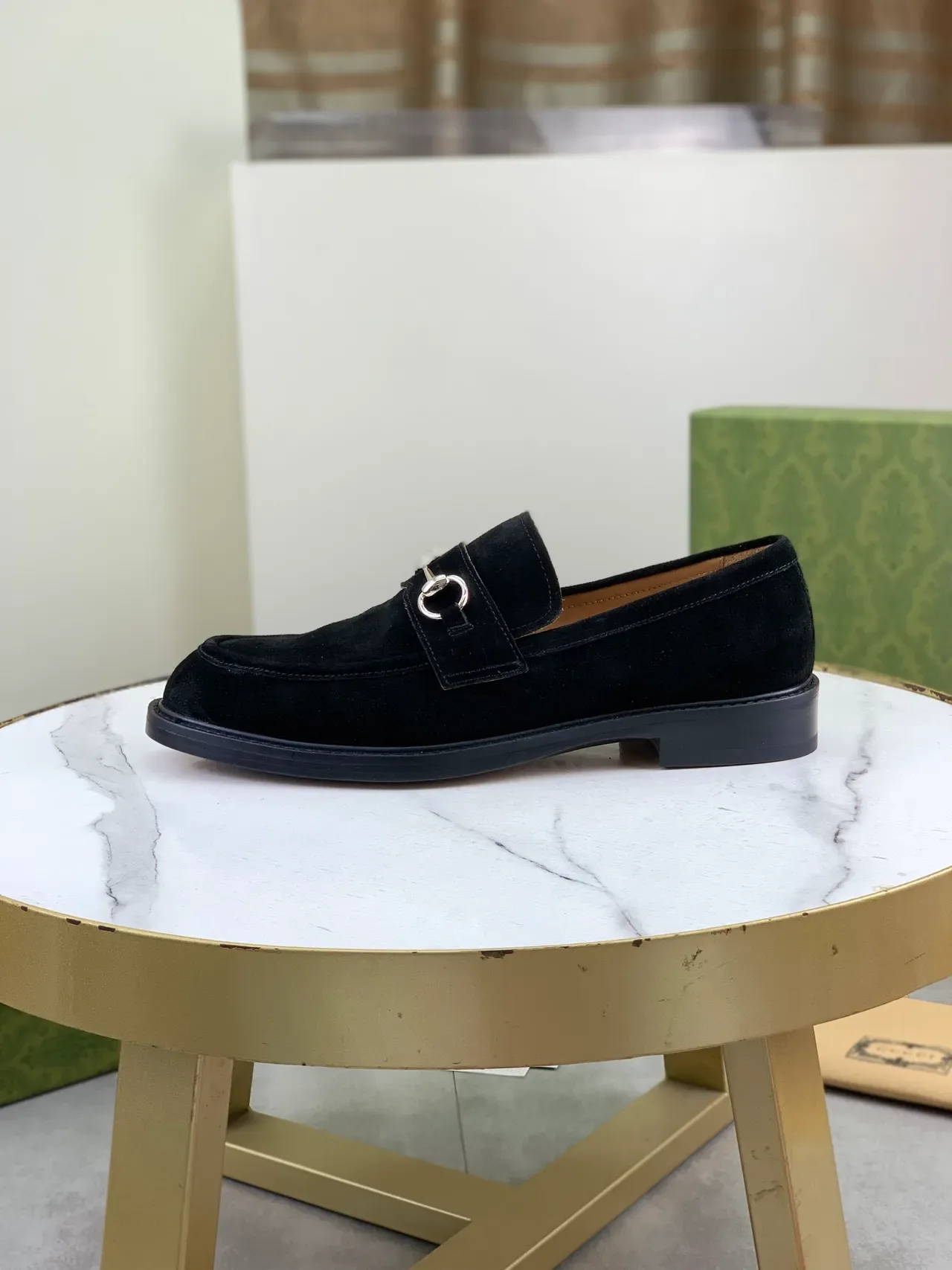 Gucci Horsebit 1955 Black Suede Loafers 6