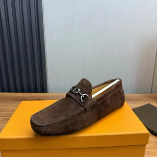 Gucci Horsebit 1955 棕色麂皮乐福鞋