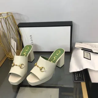 Gucci Horsebit 1955 Mulas de piel blanca con Horsebit