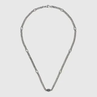 Gucci ইন্টারলকিং জি লোগো কার্ব চেইন নেকলেস