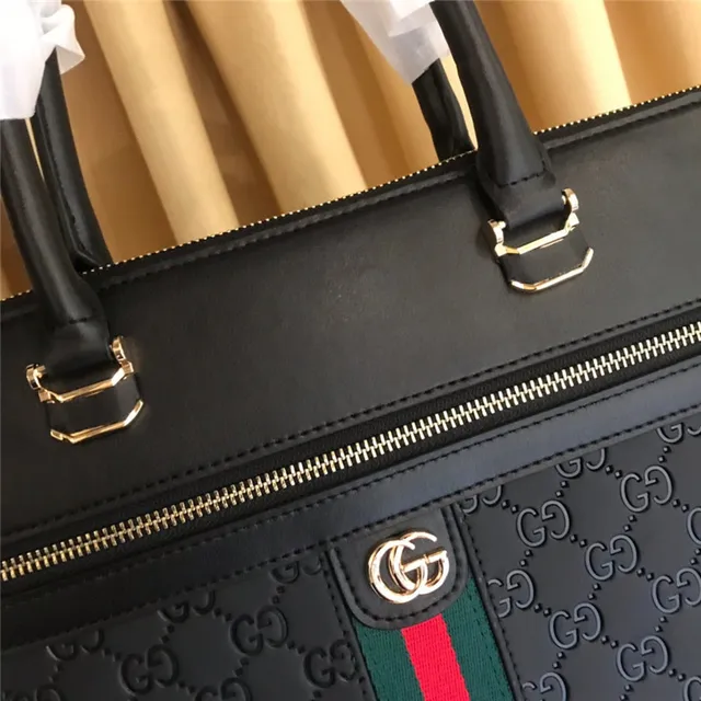 Gucci Ophidia Noir GG Monogram Web Stripe Sac Tote 5