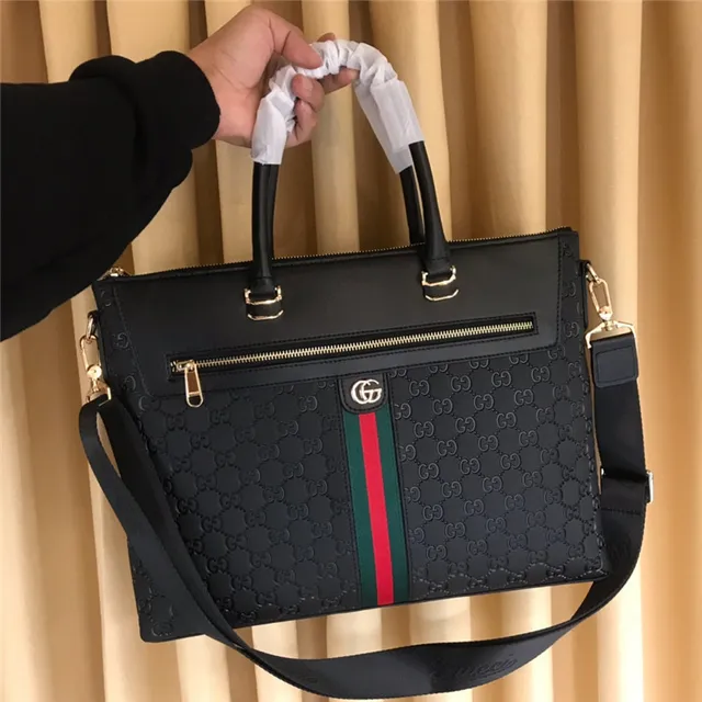 Gucci Ophidia Noir GG Monogram Web Stripe Sac Tote 8