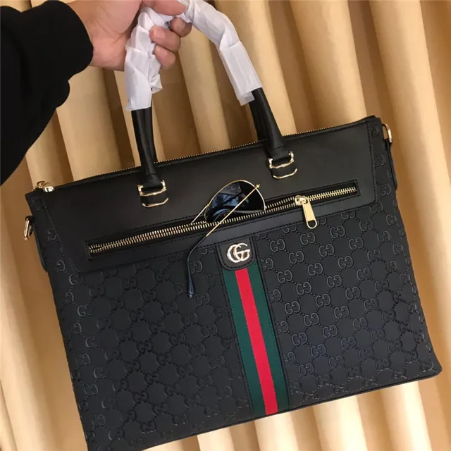 Gucci Ophidia Noir GG Monogram Web Stripe Sac Tote 9