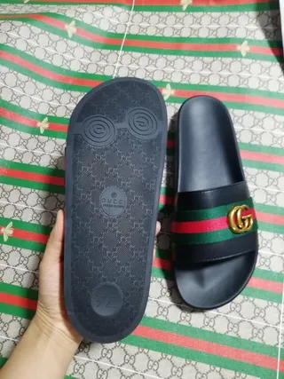 Gucci Ophidia Black Web Stripe Slide Slippers 3