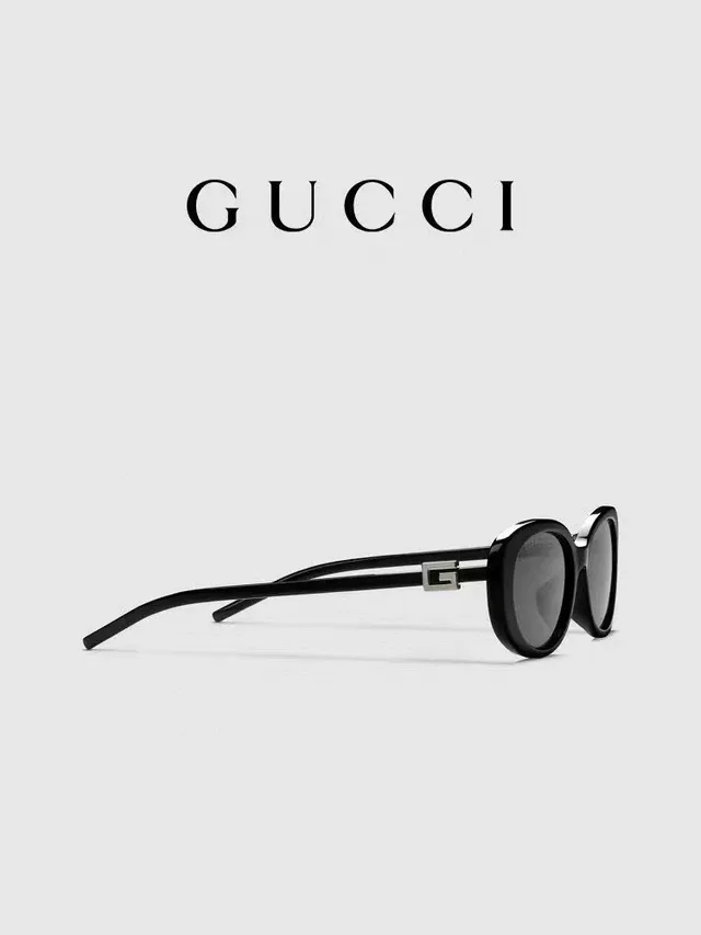 Gucci ओवल एसिटेट मिंट ग्रीन सनग्लासेस 3