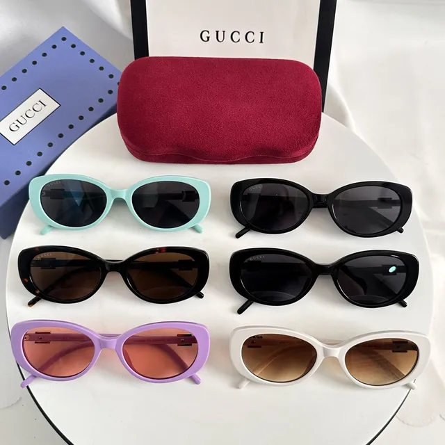Gucci ओवल एसिटेट मिंट ग्रीन सनग्लासेस 4