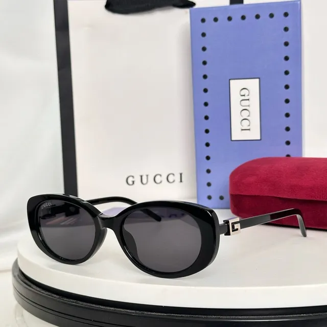 Gucci ओवल एसिटेट मिंट ग्रीन सनग्लासेस 7
