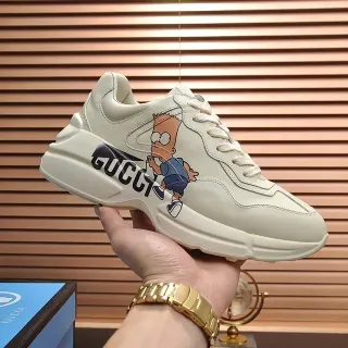 Gucci Screener Bart Simpson Graphic Chunky Sneakers