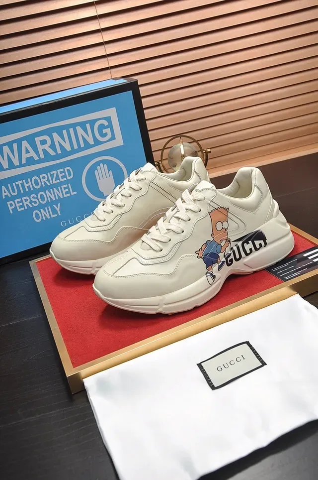 Gucci Screener Bart Simpson Graphic Chunky Sneakers 8