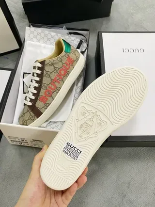 Gucci Screener beige marrón rojo verde zapatillas lifestyle 2