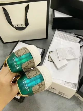 Gucci Screener beige marrón rojo verde zapatillas lifestyle 3