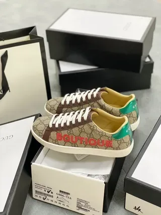 Gucci Screener beige marrón rojo verde zapatillas lifestyle 8