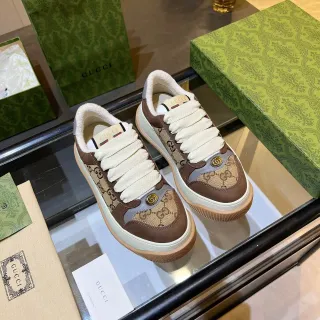 Gucci Screener Marrón y Beige GG Monogram Zapatillas Lifestyle
