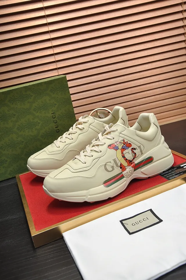 Gucci Screener Disney Tigger Cream Chunky Sneakers 4