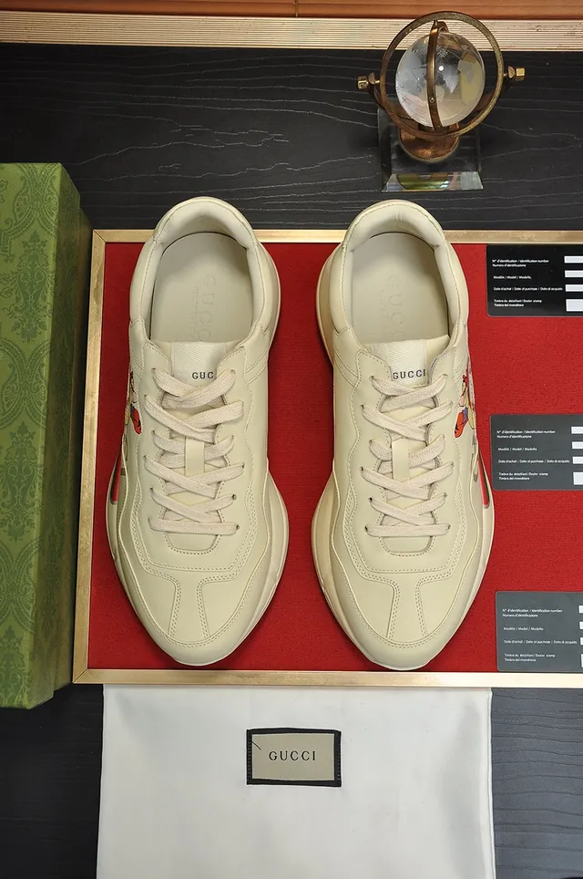 Gucci Screener Disney Tigger Cream Chunky Sneakers 5