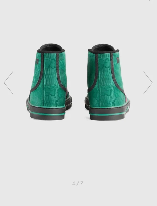 Gucci Screener Vert Émeraude Monogram Chaussures Lifestyle Hautes 2