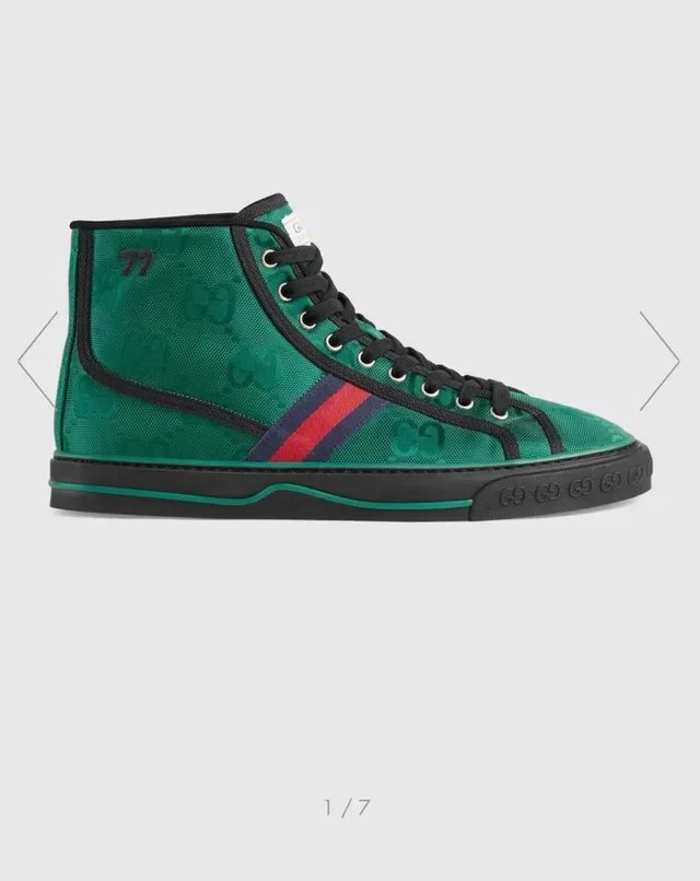 Gucci Screener Vert Émeraude Monogram Chaussures Lifestyle Hautes 3
