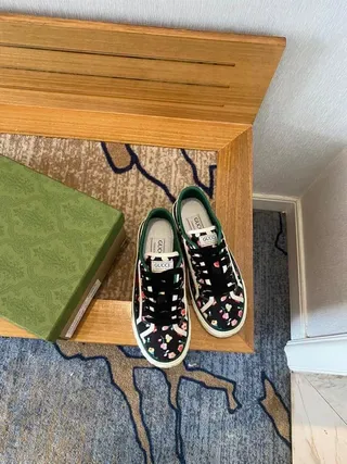 Gucci Screener Tênis Lifestyle de Lona com Estampa Floral de Cano Baixo 8
