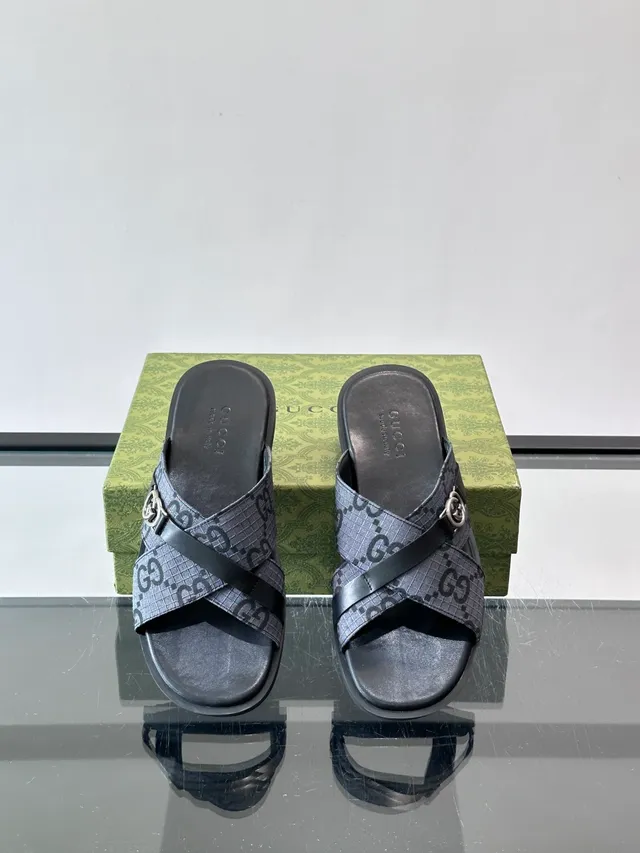 Gucci Screener GG Monogram Cross-Strap Slide Casual Sandals 3