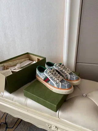 Gucci Screener GG Monogram Mesh Baskets Lifestyle à Encolure Basse 4