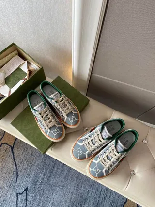 Gucci Screener GG Monogram Mesh Baskets Lifestyle à Encolure Basse 5