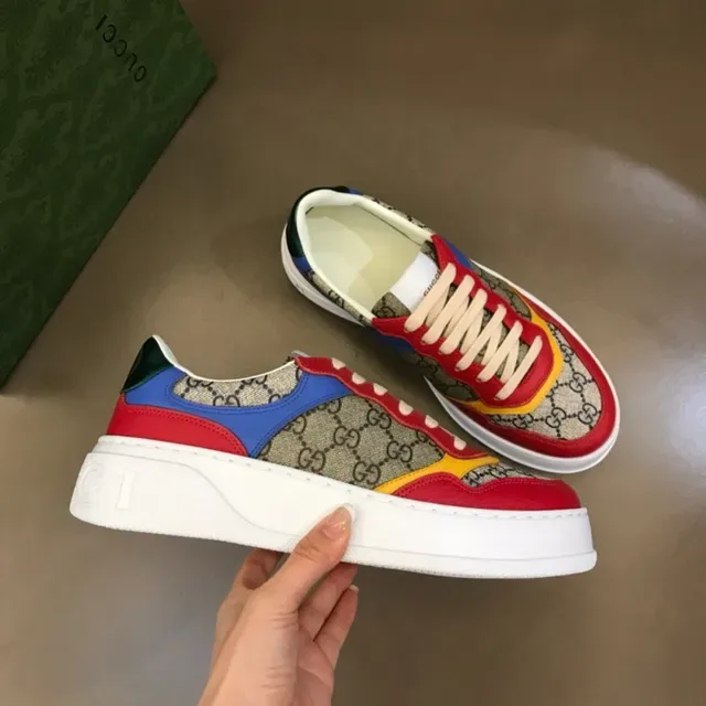 Gucci Screener Multicolor Block-Panel GG Canvas Lifestyle Sneakers 4