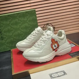 Gucci Screener Off-White Llama Gráfico Estilo de Vida Zapatos deportivos