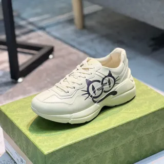 Gucci Screener Off-White Logo Gráfico Zapatillas lifestyle