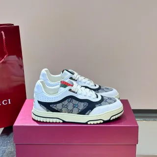 Gucci Screener 白海军 GG Monogram 生活休闲鞋