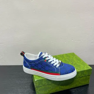 Gucci Tennis 1977 azul GG Monogram Web Stripe zapatillas lifestyle