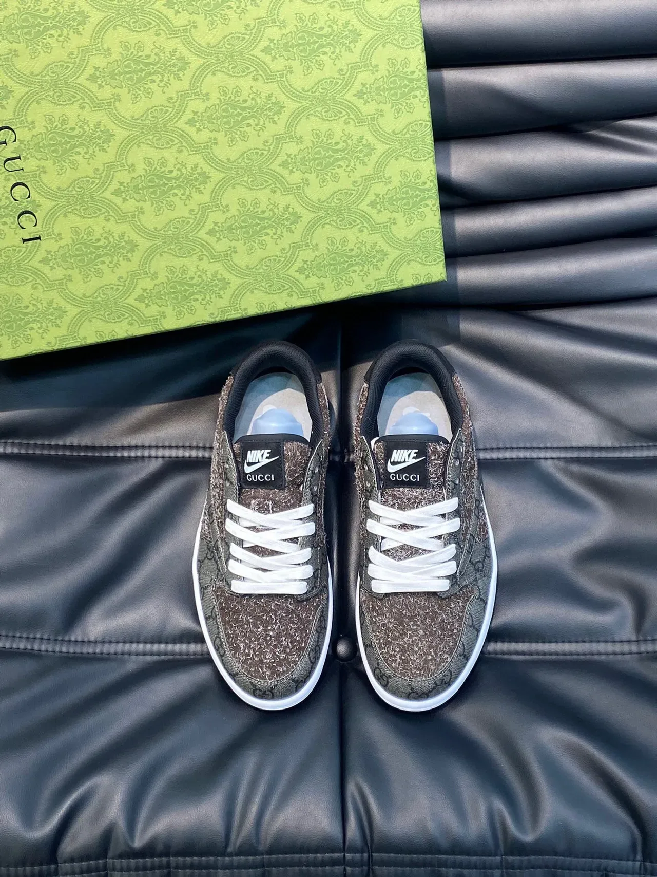 Gucci Tennis 1977 GG Monogram Brown Textured Lifestyle Sneakers 2