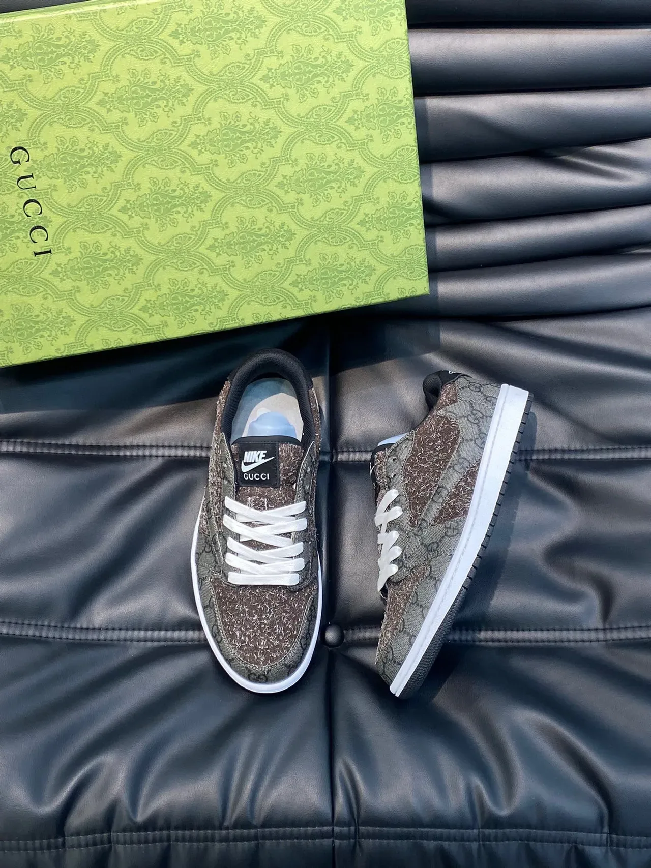 Gucci Tennis 1977 GG Monogram Brown Textured Lifestyle Sneakers 3
