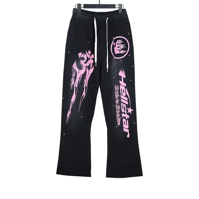 Hellstar Black Pink Graphic-Print Oversized Fit Tracksuit 3