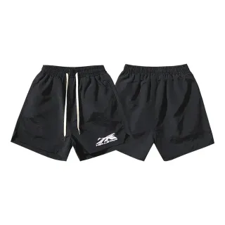 Hellstar Black White Elastic Waistband Drawstring Closure Shorts