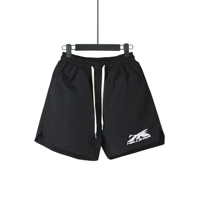 Hellstar Black White Elastic Waistband Drawstring Closure Shorts 3