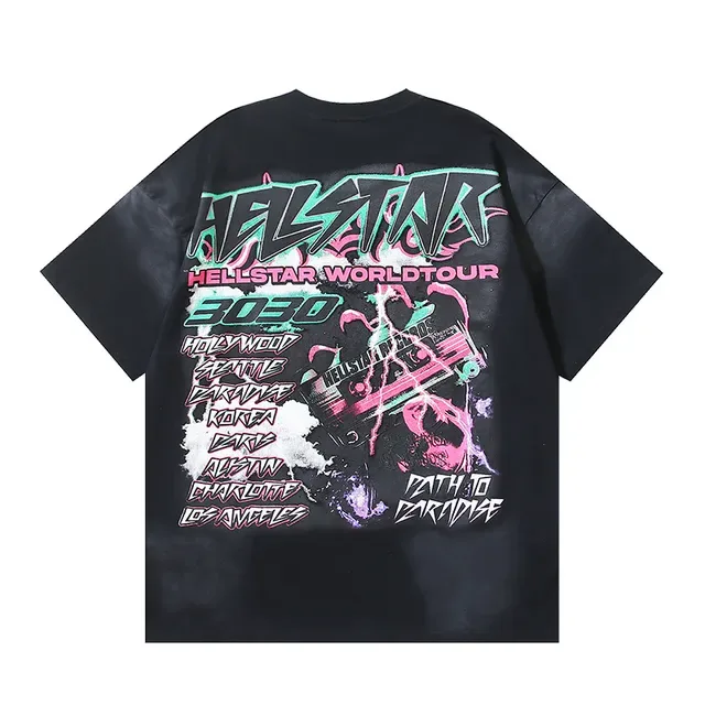 Hellstar Double-Sided Graphic Tour Print Oversized T-Shirt 3