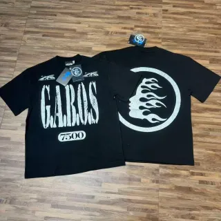 Hellstar GAROS 7500 Flame Face Graphic Black T-Shirt
