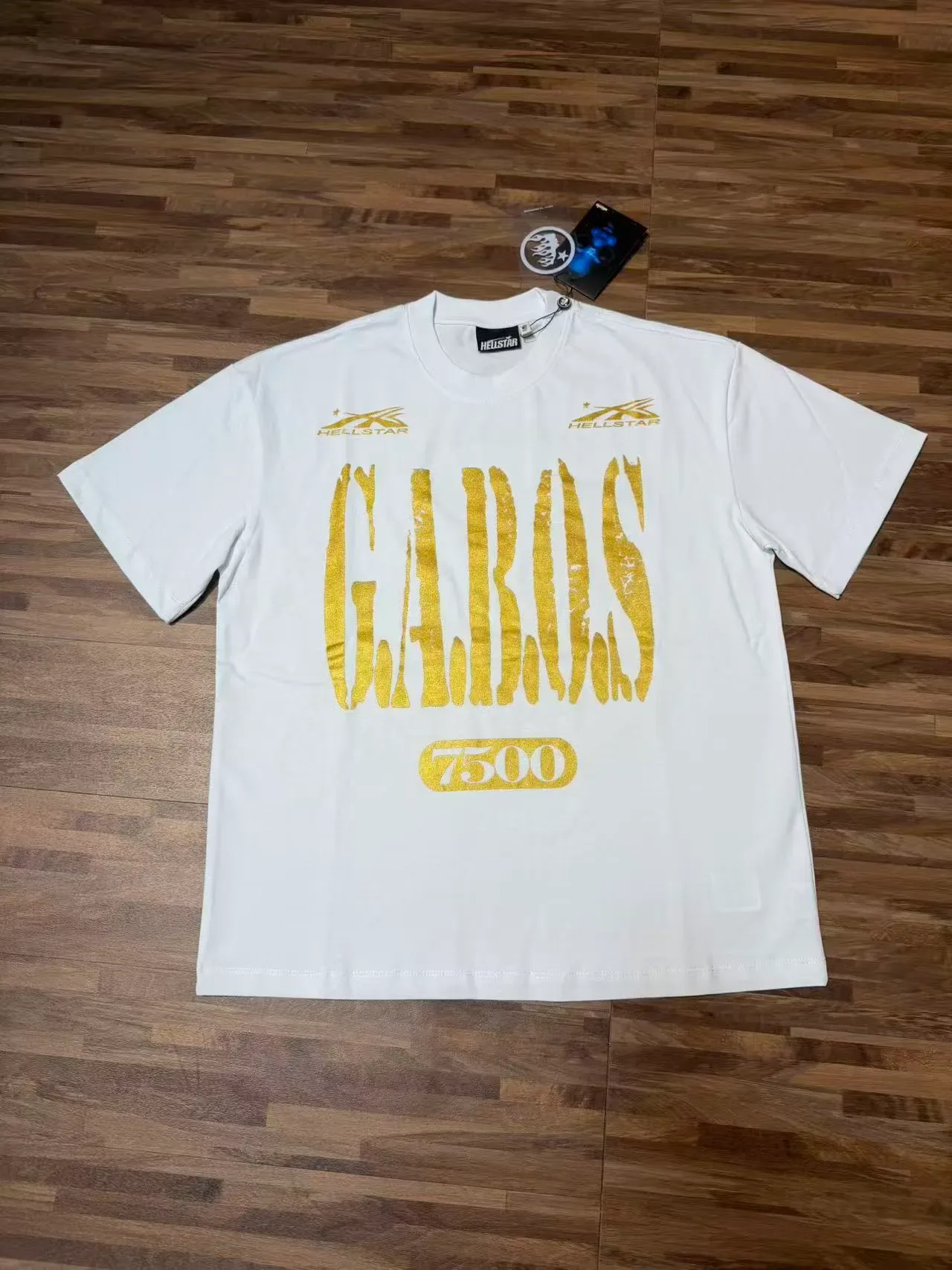 تي شيرت أسود Hellstar GAROS 7500 برسمة وجه اللهب 5