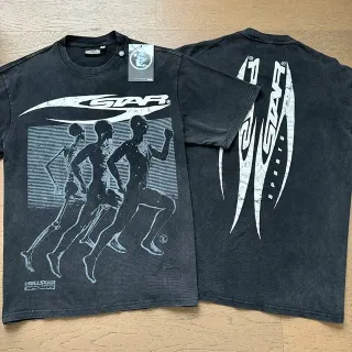 Hellstar Graphic Print Distressed Wash T-Shirt