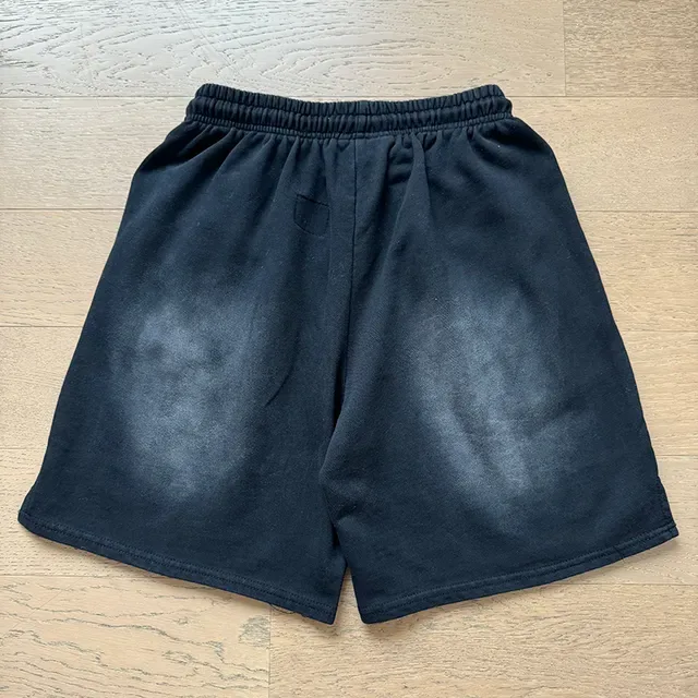 Shorts Hellstar Navy com impressão gráfica 10